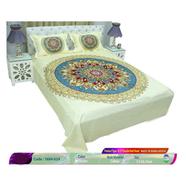 Classical Hometex Reactive Twill Panel Double Bed Sheet - 1684-624