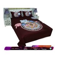 Classical Hometex Reactive Twill Panel Double Bed Sheet - 1684-611