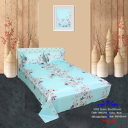 Classical Hometex Vra Satin Print Bed Sheet - 3443-214