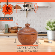 Clay Salt Pot - CSP-04-NBC