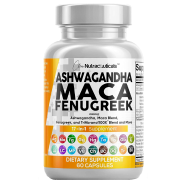 Clean Nutraceuticals Ashwagandha Maca Root Fenugreek Supplement With Tongkat Ali Ginseng - 60 Capsules -523010464