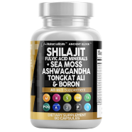 Clean Nutraceuticals Shilajit Supplement With Sea Moss, Ashwagandha, Tongkat Ali, Boron, Magnesium - 90 Capsules -522991345