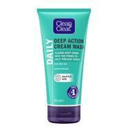 Clean and Clear Deep Action Face Cream Wash Tube 150 ml (UAE) - 139700544