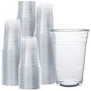 Clear Plastic Cups 250 Ml For Water And Juice 50 Pcs Pack 