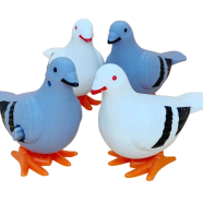 Clockwork Pigeon Simulation Animal Plush Jumping Style Children's Toys 1Pcs
