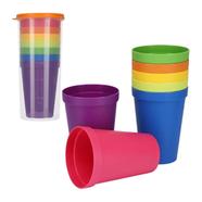 Colorful Drinking Cup With Container(7pcs set) - C005504