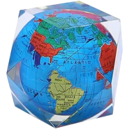 Colorful Globe Paper Weight