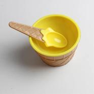 Colorful Ice Cream Design Baby Feeding Bowl With Spoon - Yellow - C000947Y