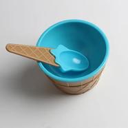 Colorful Ice Cream Design Baby Feeding Bowl With Spoon - C000947BU