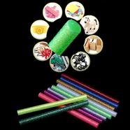 Coloured Adhesive Glitter Glue Sticks set 7 mm , 5 pcs