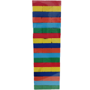 Colourful Jenga Blocks 54 pcs Multicolor icon
