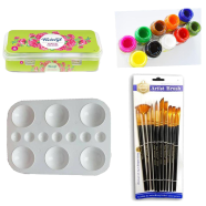Combo Fevicryl Acrylic Colorus Sunflower Kit Fabric Color Fabric Paint Keep Smiling 12 Pcs Mix Brush 1 Set Artists Round Color Platte 1 Pcs Good Combo Set