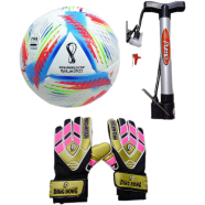 Combo Pack Of Football Keeping Gloves And Football Pumper 3 Pcs icon