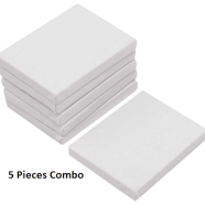 Combo of 12/12 Inches Drawing Canvas White - 5 pieces