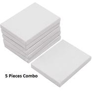 Combo of 8/10 Inches Drawing Canvas White - 5 pieces