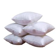 Comfort House Fiber Cushions Pure White 18x18 Inch Set of 5