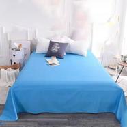 Comfort House Sky Blue Colour King Size Bed Sheet With Pillow Cover
