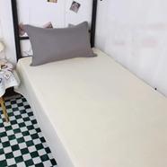 Comfort House White Colour Single Size Bed Sheet For Hostel