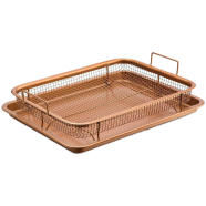 Copper Crisper Tray Frying Baking Pan Non Stick Chips Masket Crisping Baking Dish Grill Mesh Kitchen Tools