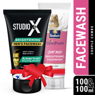 Couple Combo Face Wash - Studio X Brightening Facewash For Men 100ml