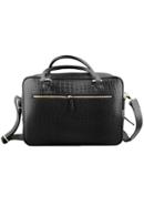 Croco Print Black Briefcase Official Leather Bag SB-W15
