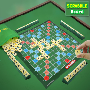 Crossword Puzzles Children Board Spelling Table Jigsaw Words Teaching Portable Scrabble Games Kid Aid Fun Educational Toys Fun (scrabble_wood_1017) Green - 374237936