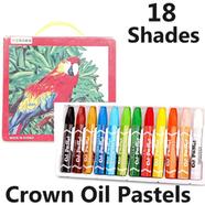 Crown Oil Pastels Color Paints Box-18 Shades