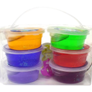 Crystal Clay Slime Toys for Children Educational Creative Handmade Toys - 6 Pieces
