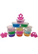 Crystal Gel Clay And Slime Set For Kids - 12 Pcs