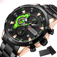 Curren Stainless Steel Luminous Dial With Chronograph Men watch (8402 ) image
