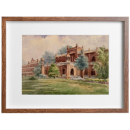 Curzon Hall Watercolor Landscape - (20x14)inches