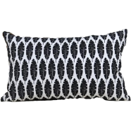 Cushion Cover Black And White 20x12 Inch - 77062