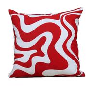 Cushion Cover Red And White 14x14 Inch - 78280