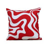 Cushion Cover Red And White 16x16 Inch - 78281