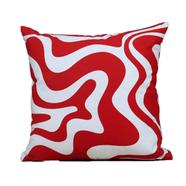 Cushion Cover Red And White 18x18 Inch - 78282