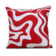 Cushion Cover Red And White 20x20 Inch - 78283
