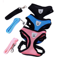Cute Cats And puppy Harness Puppy Fashion Mesh Vest Leash Lead Set icon