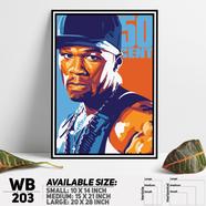 DDecorator 50 Cent American Rapper Wall Board and Wall Canvas - WB203