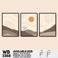 DDecorator Abstract And Tree Art (Set of 3) Wall Board And Wall Canvas - WB3368