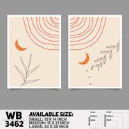 DDecorator Abstract ArtWork (Set of 2) Wall Board And Wall Canvas - WB3462