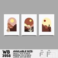 DDecorator Abstract ArtWork Wall Decor - Set of 3 WB3958