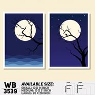 DDecorator Abstract ArtWork (Set of 2) Wall Board And Wall Canvas - WB3539