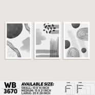 DDecorator Abstract ArtWork Wall Decor - Set of 3 WB3670 