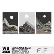 DDecorator Abstract ArtWork (Set of 3) Wall Board And Wall Canvas - WB3460