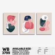 DDecorator Abstract ArtWork Wall Decor - Set of 3 WB3799