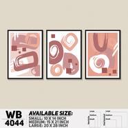DDecorator Abstract Art Brush Texured (Set of3) Wall Board and Wall Canvas - WB4044