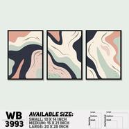 DDecorator Abstract Art Marble Texured (Set of3) Wall Board And Wall Canvas - WB3993