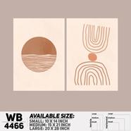 DDecorator Abstract Art (Set of 2) Wall Board and Wall Canvas - WB4466