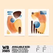 DDecorator Abstract Art (Set of 2) Wall Board And Wall Canvas - WB3985