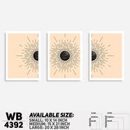 DDecorator Abstract Art (Set of 3) Wall Board And Wall Canvas - WB4392